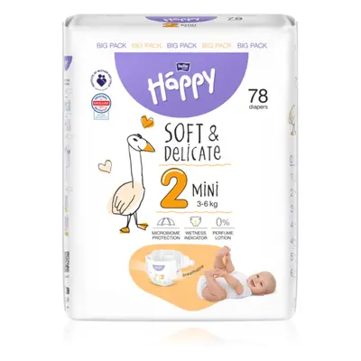 BELLA Baby Happy Soft&Delicate Size 2 Mini eldobható pelenkák 3-6 kg 78 db