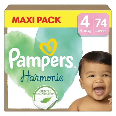 Pampers Harmonie Size 4 eldobható pelenkák 9-14 kg 74 db