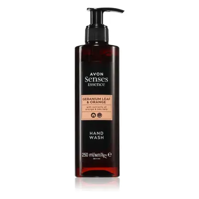 Avon Senses Essence Geranium Leaf & Orange frissítő folyékony szappan hidratáló hatással 250 ml