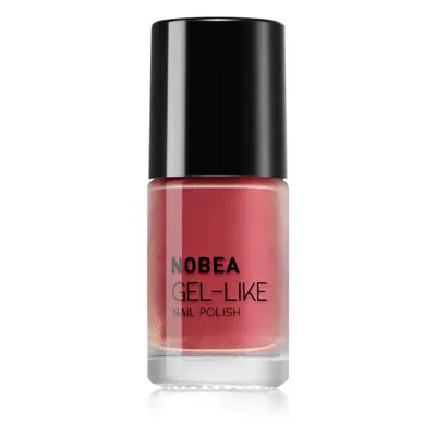 NOBEA Metal Gel-like Nail Polish körömlakk géles hatással árnyalat Sunset coral #N53 6 ml