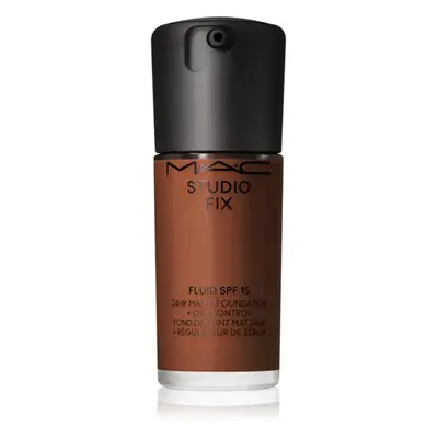 MAC Cosmetics Studio Fix Fluid SPF 15 24HR Matte Foundation + Oil Control mattító alapozó SPF 15