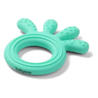 BabyOno Be Active Silicone Teether Octopus rágóka Mint 1 db