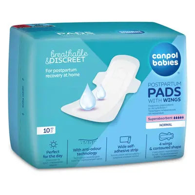 Canpol babies Postpartum Pads With Wings szülés utáni betétek nappal 10 db