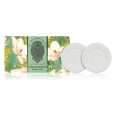 La Florentina Fresh Magnolia Sculpted Soap természetes szilárd szappan magnólia 2x115 g