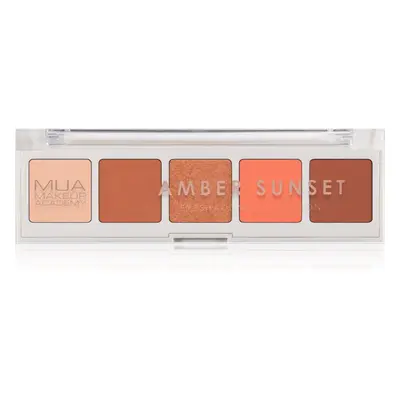 MUA Makeup Academy Professional 5 Shade Palette szemhéjfesték paletta árnyalat Amber Sunset 3,8 