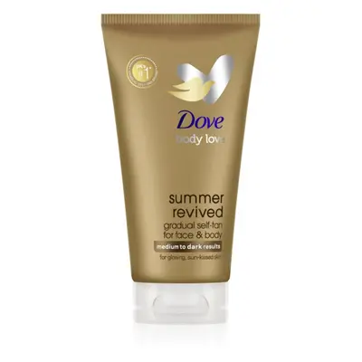 Dove Summer Revived önbarnító tej arcra és testre árnyalat Medium to Dark 75 ml