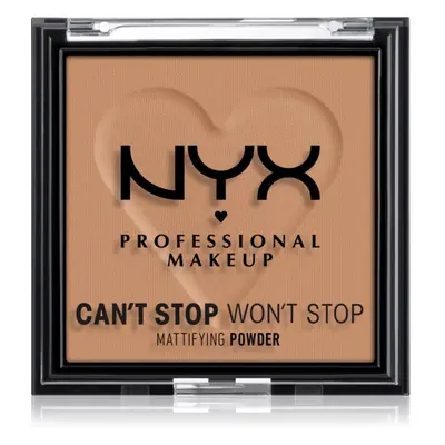 NYX Professional Makeup Can't Stop Won't Stop Mattifying Powder mattító púder árnyalat 07 Carame