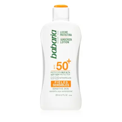 Babaria Sun Sensitive napvédő tej érzékeny bőrre SPF 50+ 200 ml