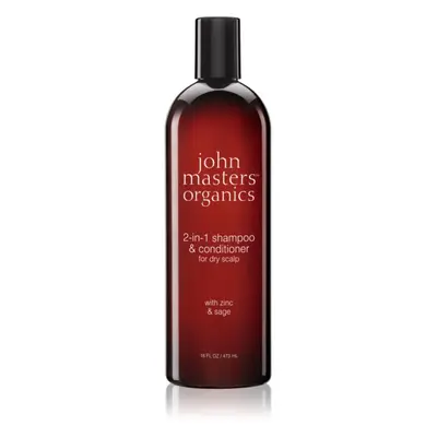 John Masters Organics Scalp 2 in 1 Shampoo with Zinc & Sage sampon és kondicionáló 2 in1 473 ml