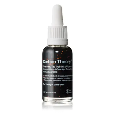 Carbon Theory Charcoal, Tea Tree Oil & Vitamin E regeneráló éjszakai szérum revitalizáló hatássa