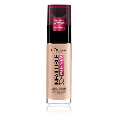 L’Oréal Paris Infaillible 32H Fresh Wear tartós folyékony alapozó árnyalat 130 True Beige 30 ml