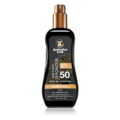 Australian Gold Spray Gel Sunscreen With Instant Bronzer bronzosító gél SPF 50 237 ml