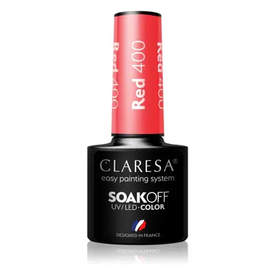 Claresa SoakOff UV/LED Color Rainbow Explosion géles körömlakk árnyalat Red 400 5 g