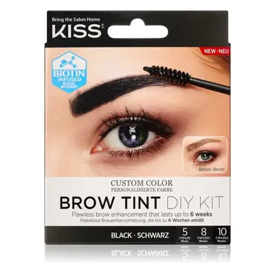 KISS Brow Tint DIY Kit szemöldökfesték árnyalat Black 20 ml