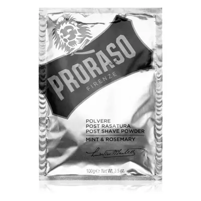 Proraso Aftershave Powder Hajformázó por borotválkozás után Mint and Rosemary 100 g