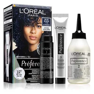 L’Oréal Paris Préférence Vivids hajfesték árnyalat 1.102 blue black 1 db