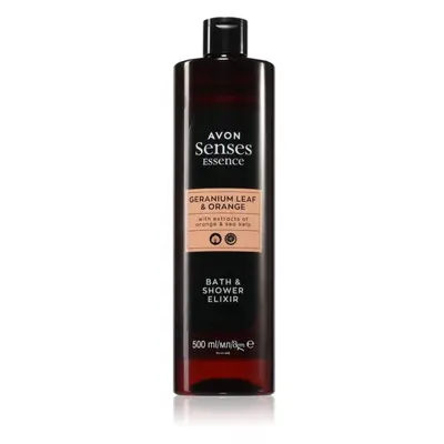 Avon Senses Essence Geranium Leaf & Orange fürdőkészítmény 500 ml