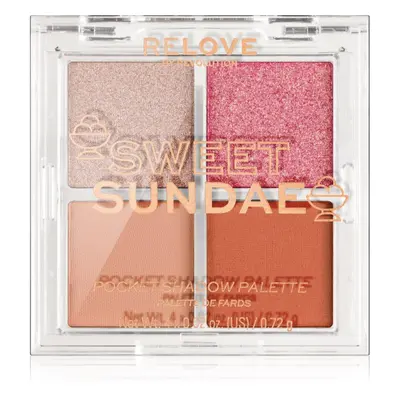 Revolution Relove Pocket Palette szemhéjfesték paletta árnyalat Sweet Sundae 4x0.72 g