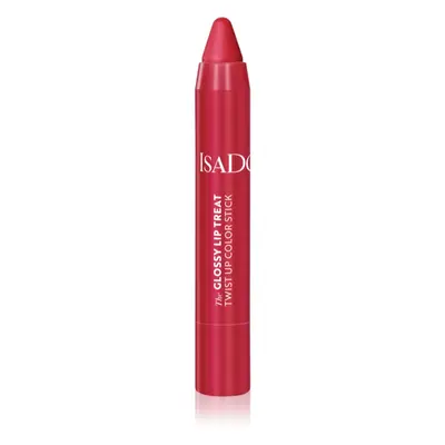 IsaDora Glossy Lip Treat Twist Up Color hidratáló rúzs árnyalat 12 Rhubarb Red 3.3 g