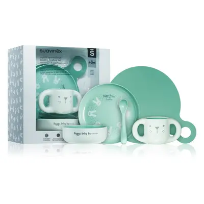 Suavinex Hygge Toddler Feeding Set etetőszett gyermekeknek 6 m+ Green 5 db