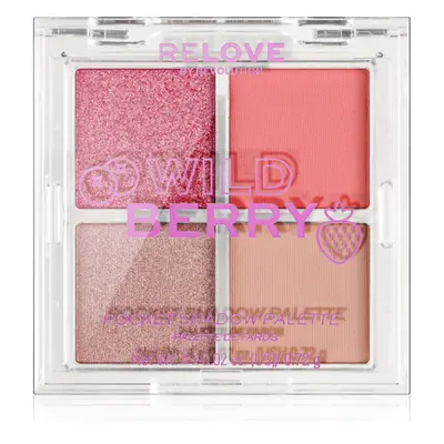 Revolution Relove Pocket Palette szemhéjfesték paletta árnyalat Wild Berry 4x0.72 g