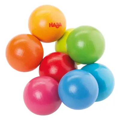 Haba Wooden Rattle Balls csörgő fából készült 6 m+ 1 db