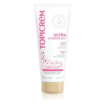 Topicrem UH BODY Ultra-Moisturizing Pearly Body test tej az érzékeny bőrre gyöngyházfényű 200 ml