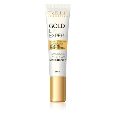 Eveline Cosmetics Gold Lift Expert luxus krém szemre és szemhéjra 24 karátos arannyal (SPF 8) 15