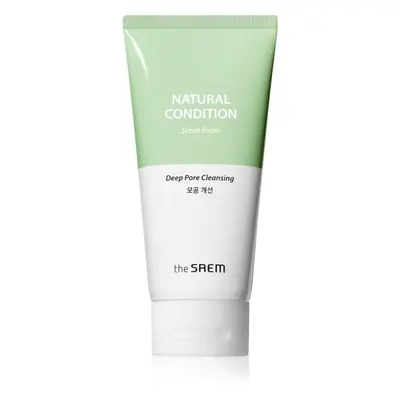 The Saem Natural Condition Scrub Foam hámlasztó és tisztító hab peeling hatással 150 ml