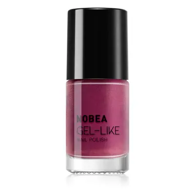 NOBEA Metal Gel-like Nail Polish körömlakk géles hatással árnyalat Pearl cherry #N55 6 ml