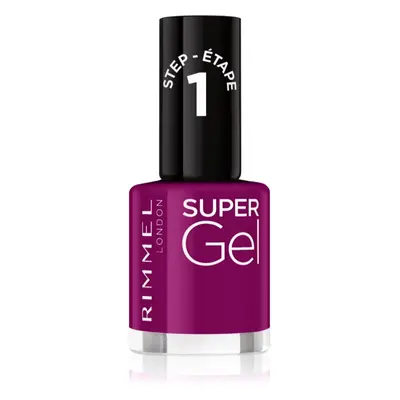 Rimmel Super Gel géles körömlakk UV/LED lámpa használata nélkül árnyalat 025 Urban Purple 12 ml