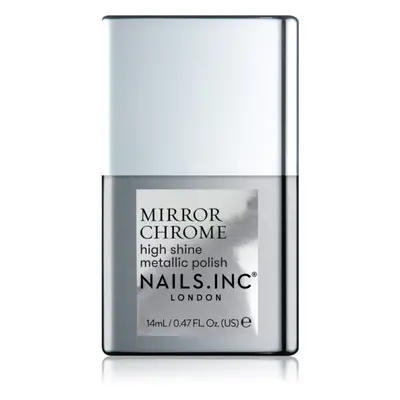 Nails Inc. Mirror Chrome körömlakk magasfényű árnyalat Silver Served 14 ml