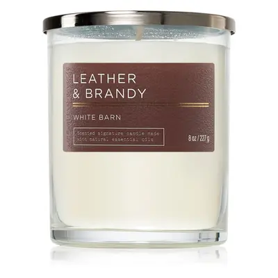 Bath & Body Works Leather & Brandy illatgyertya 227 g