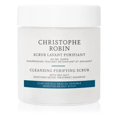 Christophe Robin Cleansing Purifying Scrub with Sea Salt tisztító sampon peeling hatással 75 ml