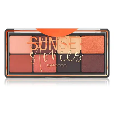 bellaoggi Sunset Stories paletta szemhéjpúder 8 szín árnyalat Deep Nude 9.5 g