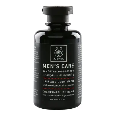 Apivita Men's Tonic Shampoo Cardamom & Propolis sampon és tusfürdő gél 2 in 1 250 ml