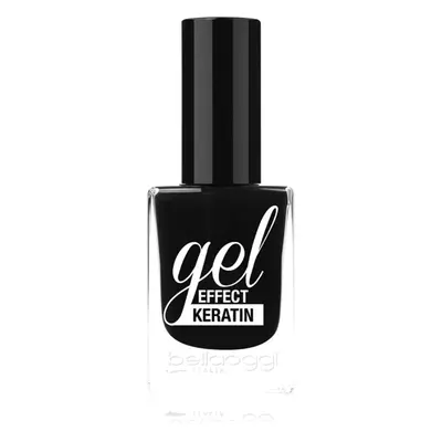 bellaoggi Gel Effect Keratin Nail Polish körömlakk árnyalat Black To Gold 10 ml