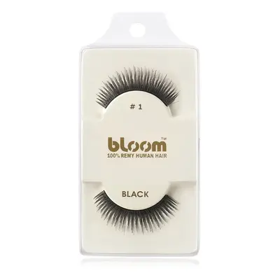 Bloom Natural ragasztható műszempilla természetes hajból No. 1 (Black) 1 cm