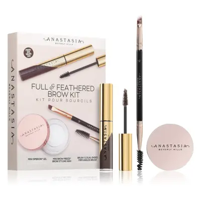 Anastasia Beverly Hills Full & Feathered Brow Kit Mini szemöldök szett Medium Brown árnyalat