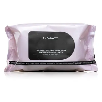 MAC Cosmetics Gently Off Wipes + Micellar Water Sminkeltávolító kendők 30 db