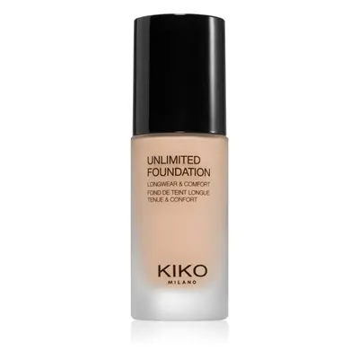 KIKO Milano Unlimited Foundation tartós folyékony alapozó matt hatással árnyalat 02 Gold 30 ml