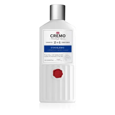 Cremo Citrus & Mint Leaf 2in1 Cooling Shampoo simuláló és frissítő sampon 2 az 1-ben uraknak 473