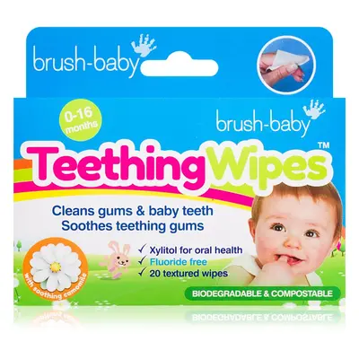 Brush Baby Applemint kendők a fogakra gyermekeknek 20 db