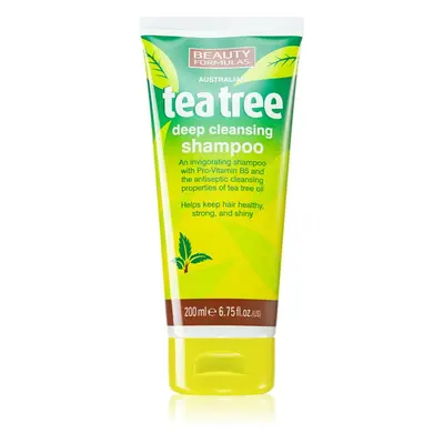 Beauty Formulas Tea Tree mélyen tisztító sampon 200 ml