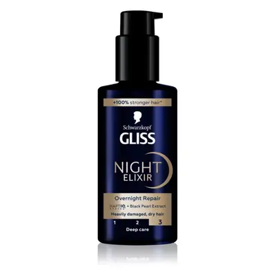 Schwarzkopf Gliss Night Elixir öblítést nem igénylő elixír a károsult hajra 100 ml