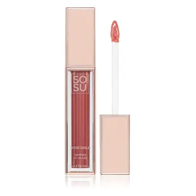 SOSU Cosmetics Shimmer Lip Glaze hidratáló ajakfény csillogó árnyalat Rose Gold 6 ml