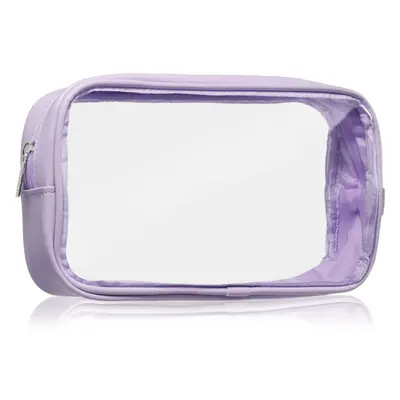 Notino Travel Collection Medium Clear Organizer átlátszó kozmetikai táska M Purple 24x12,5x5 cm 