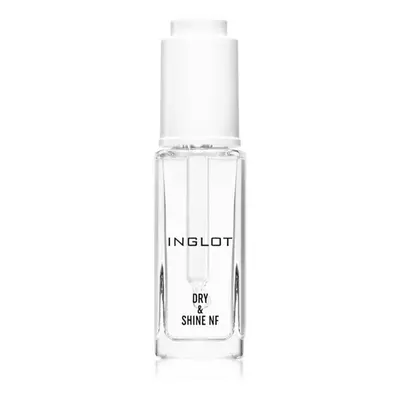 Inglot Dry & Shine NF körömlakk száradását gyorsító fedőlakk pipettával 9 ml