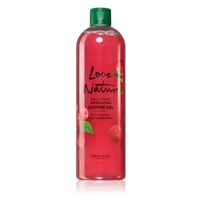 Oriflame Love Nature Organic Mint & Raspberry tisztító peelinges gél málna illatú 500 ml