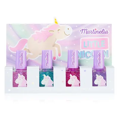 Martinelia Little Unicorn Nail Polish Set körömlakk szett Pink, Blue, Purple, Fuchsia (gyermekek